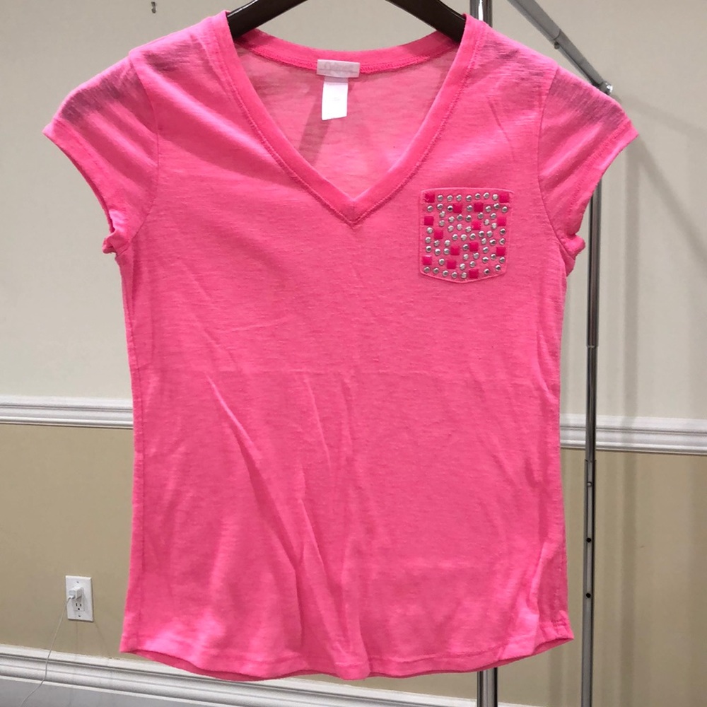 Justice Girls Embellished Pocket T-Shirt